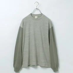 UNDYED T-Shirts^/ Long Sleeve Combi T-Shirt Colored Organic Cotton