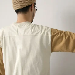 UNDYED T-Shirts^/ Long Sleeve Combi T-Shirt Colored Organic Cotton