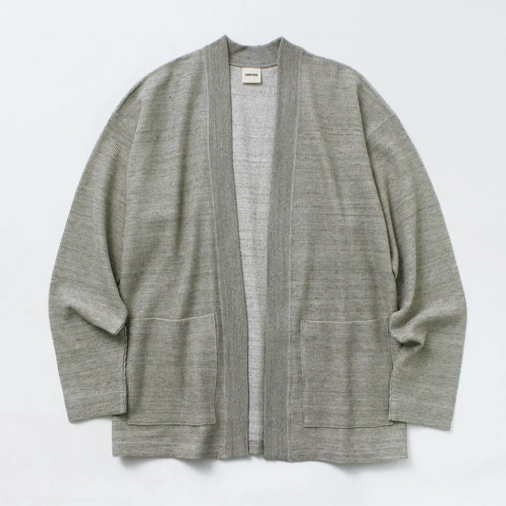 UNDYED Cardigans^/ Waffle Cardigan Colored Organic Cotton
