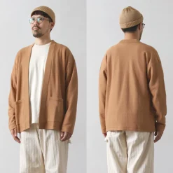 UNDYED Cardigans^/ Waffle Cardigan Colored Organic Cotton