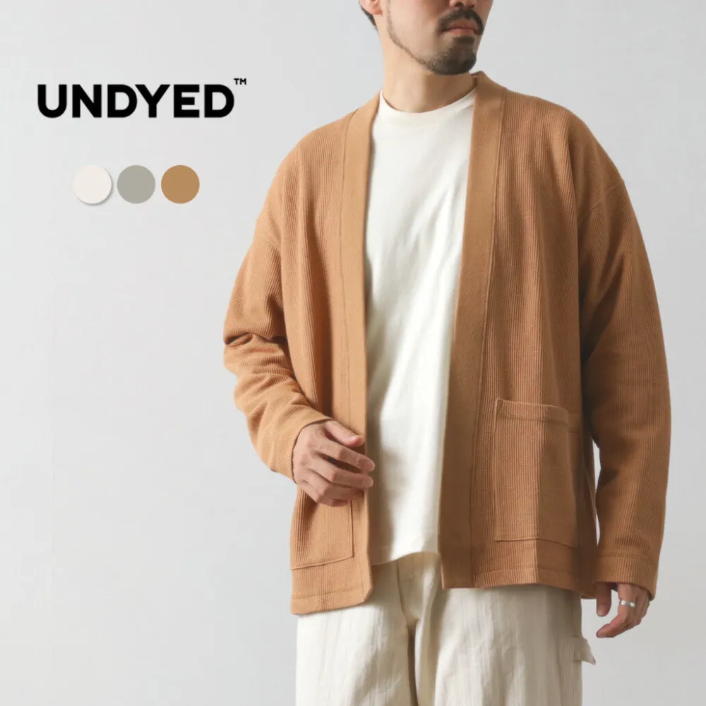 UNDYED Cardigans^/ Waffle Cardigan Colored Organic Cotton