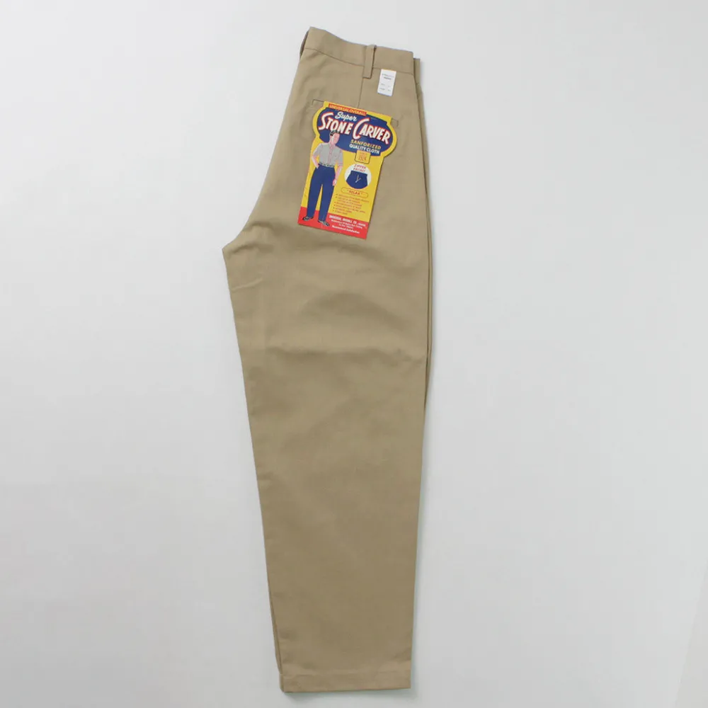 UNIVERSAL OVERALL Work Pants & Chinos^/ Heritage T/C Relaxed 2-Tuck Trousers STONE CARVER