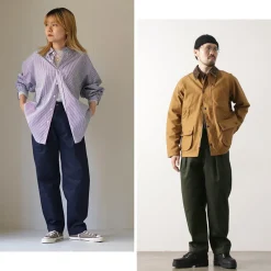 UNIVERSAL OVERALL Work Pants & Chinos^/ Heritage T/C Relaxed 2-Tuck Trousers STONE CARVER