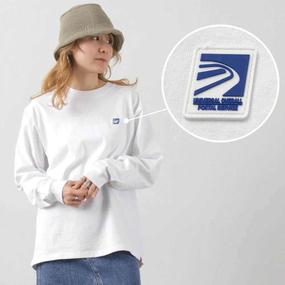 UNIVERSAL OVERALL T-Shirts^/ Postman Logo Long Sleeve Tee white