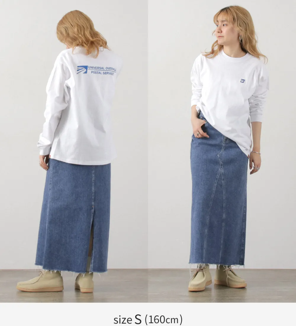 UNIVERSAL OVERALL T-Shirts^/ Postman Logo Long Sleeve Tee white