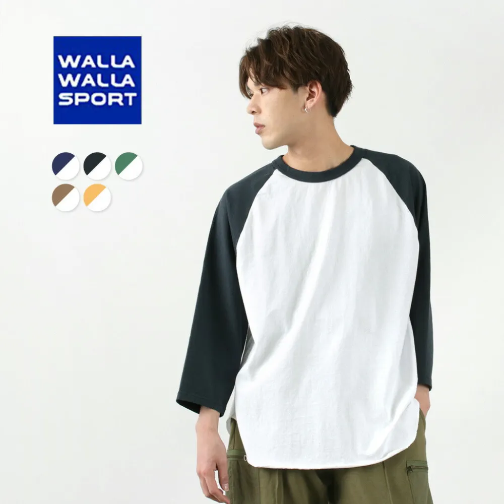 WALLA WALLA SPORT T-Shirts^/ 7/10 Sleeve 2 Tone Baseball T-Shirt