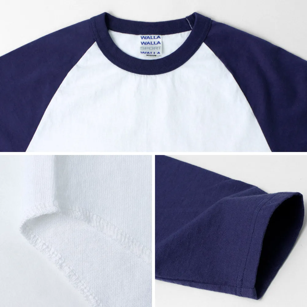 WALLA WALLA SPORT T-Shirts^/ 7/10 Sleeve 2 Tone Baseball T-Shirt