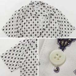 WAX LONDON Shirts^/ Didcot Short Sleeve Shirt Ditsy Tile
