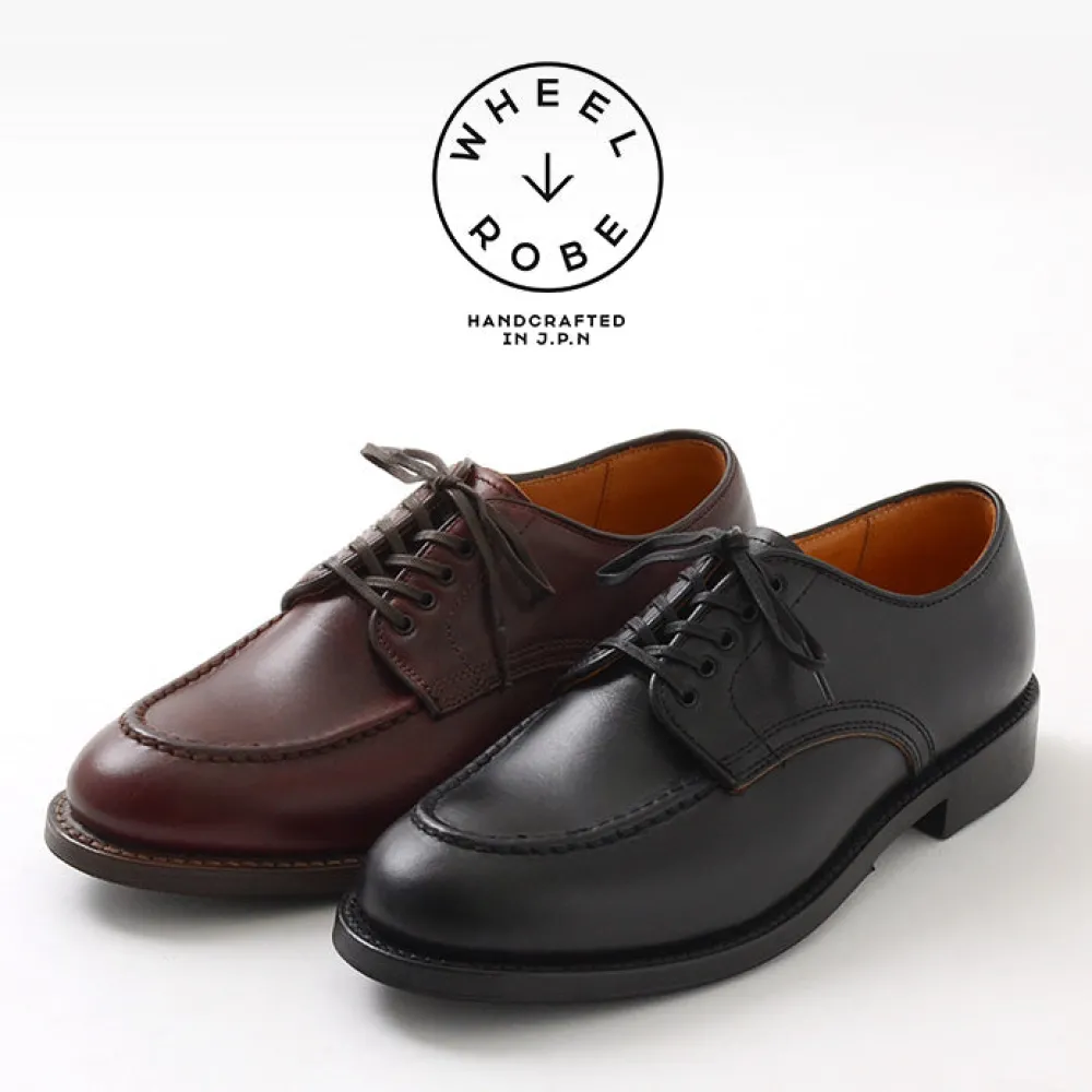 WHEELROBE Leather Shoes & Boots^/ 15078 Heavy Stitching Moc Toe Leather Shoes