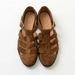 WHEELROBE Leather Shoes & Boots^/ Gurkha sandal suede camel