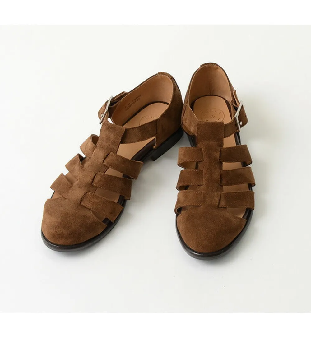 WHEELROBE Leather Shoes & Boots^/ Gurkha sandal suede camel