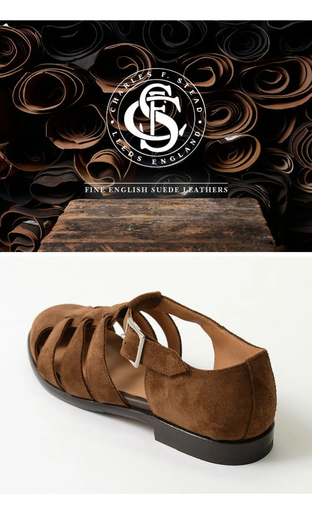 WHEELROBE Leather Shoes & Boots^/ Gurkha sandal suede camel