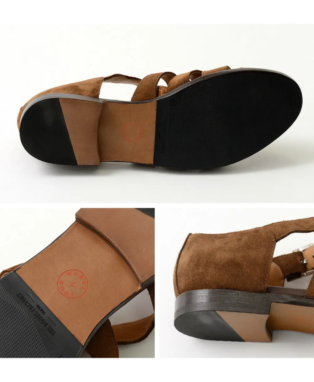 WHEELROBE Leather Shoes & Boots^/ Gurkha sandal suede camel