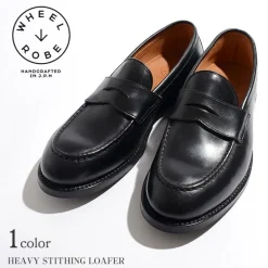 WHEELROBE Leather Shoes & Boots^/ Heavy Stitching Loafer black