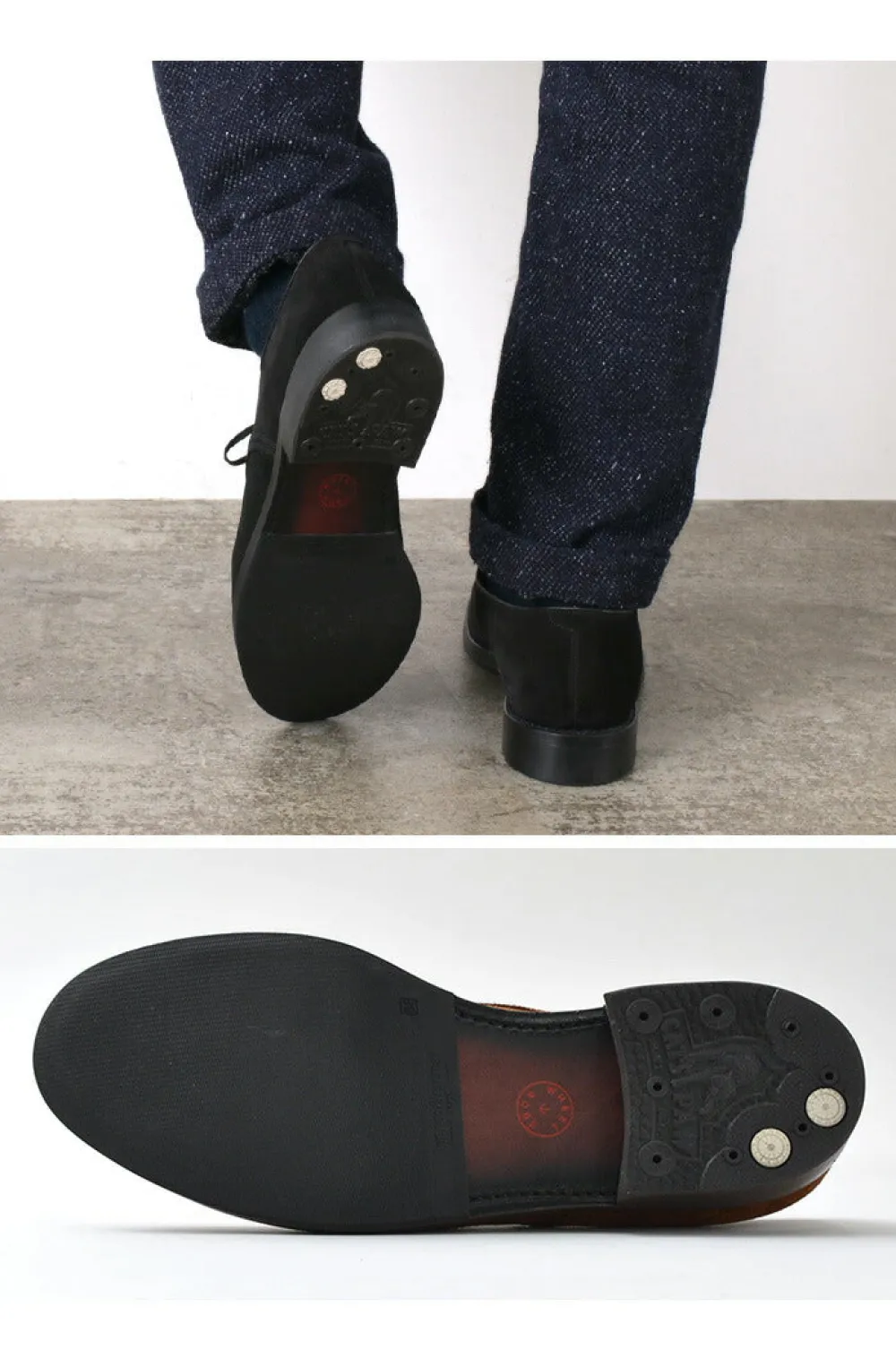 WHEELROBE Leather Shoes & Boots^/ 15078S Heavy Stitching Moc Toe Suede Shoes