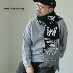 WHITE MOUNTAINEERING Scarfs^/ Football Scarf black