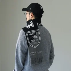 WHITE MOUNTAINEERING Scarfs^/ Football Scarf black