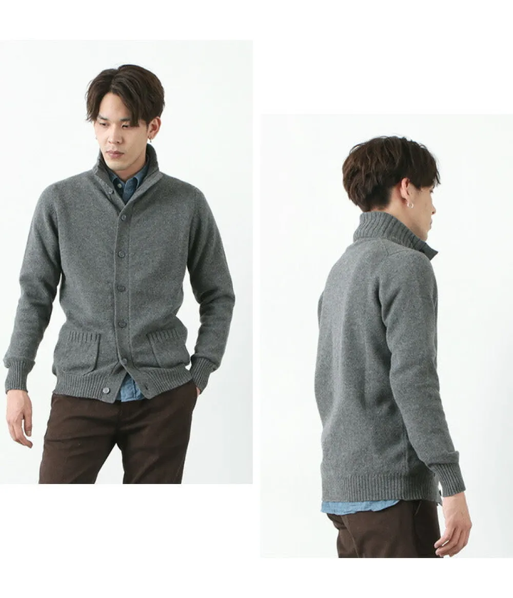 WILLIAM LOCKIE Cardigans^/ Lambs Wool Turtleneck Cardigan