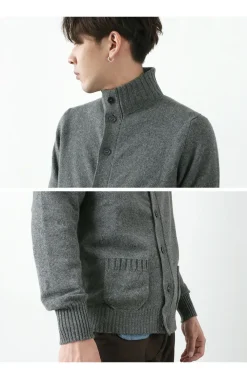 WILLIAM LOCKIE Cardigans^/ Lambs Wool Turtleneck Cardigan