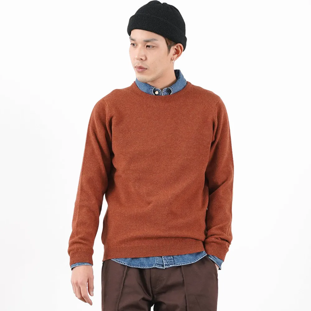 WILLIAM LOCKIE Knits^/ Lambswool crew neck knit