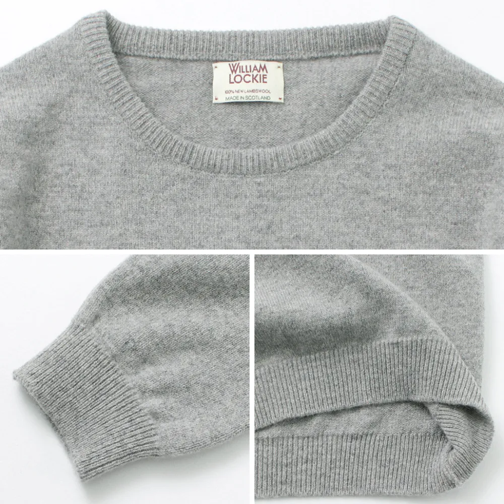 WILLIAM LOCKIE Knits^/ Lambswool crew neck knit