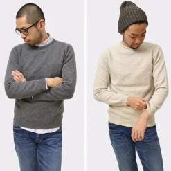 WILLIAM LOCKIE Knits^/ Lambswool crew neck knit