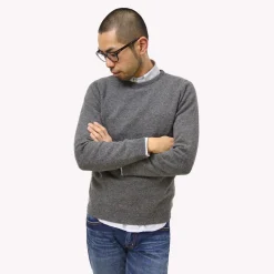 WILLIAM LOCKIE Knits^/ Lambswool crew neck knit