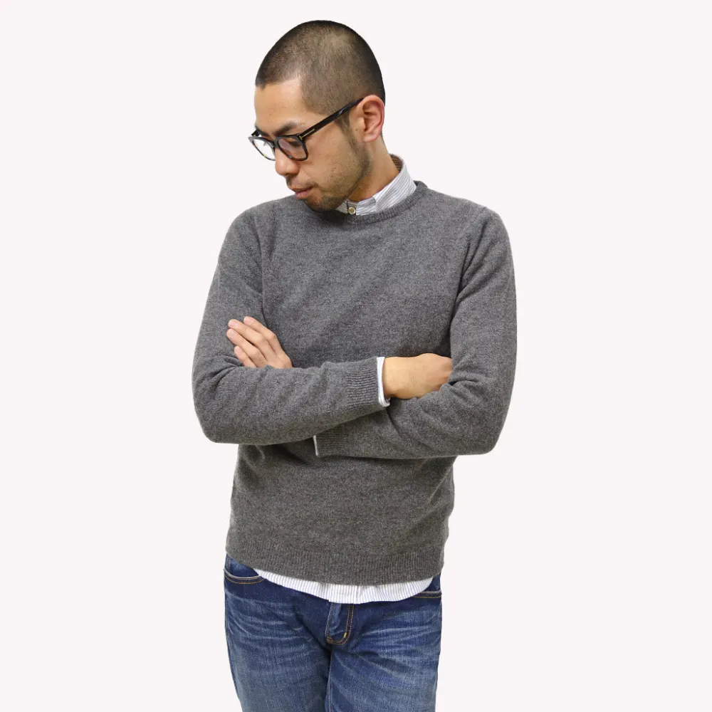 WILLIAM LOCKIE Knits^/ Lambswool crew neck knit