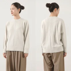 YONETOMI NEW BASIC Knits^/ Circle Knit Pullover