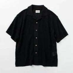 YONETOMI NEW BASIC Shirts^/ Cotton SUKASHI Knit Shirt