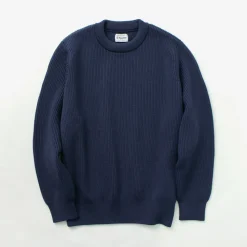 YONETOMI NEW BASIC Knits^/ Extra Fine Wool Ribbed Knit Pullover