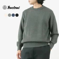 YONETOMI NEW BASIC Knits^/ Extra Fine Wool Ribbed Knit Pullover