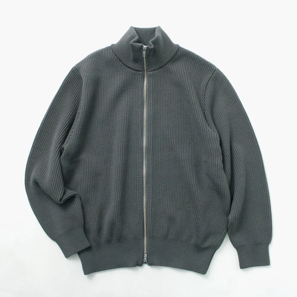 YONETOMI NEW BASIC Knits^/ Extra Fine Wool Ribbed Knit Blouson