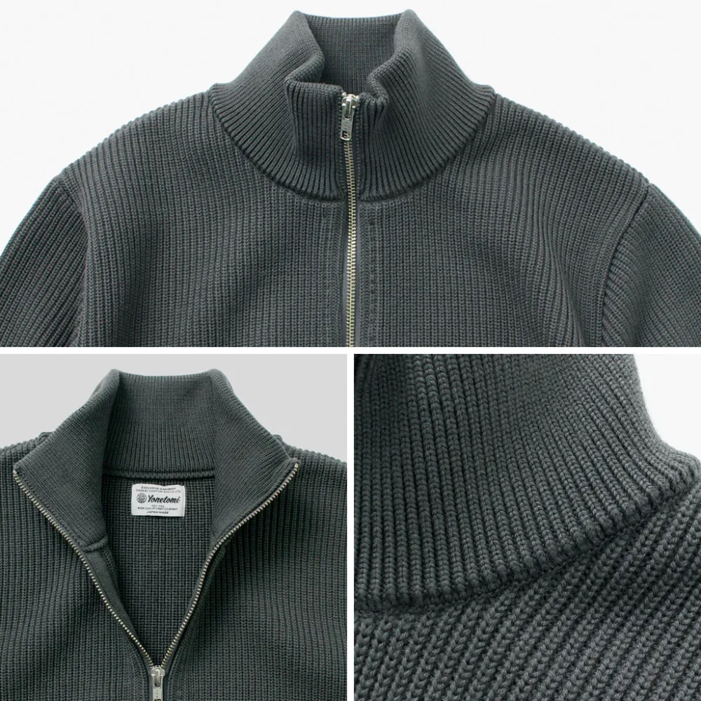 YONETOMI NEW BASIC Knits^/ Extra Fine Wool Ribbed Knit Blouson