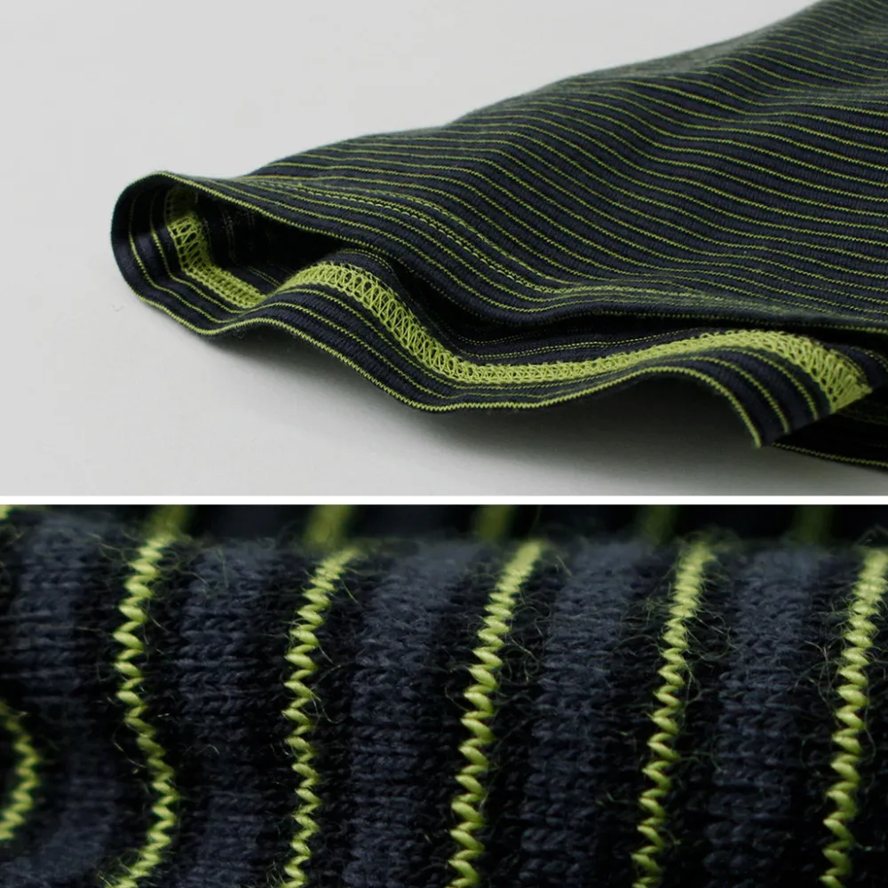 YONETOMI NEW BASIC T-Shirts^/ Garment Dye Striped T-Shirt