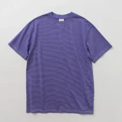 YONETOMI NEW BASIC T-Shirts^/ Garment Dye Striped T-Shirt