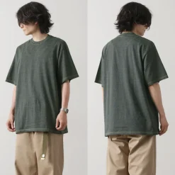YONETOMI NEW BASIC T-Shirts^/ Garment Dye Striped T-Shirt