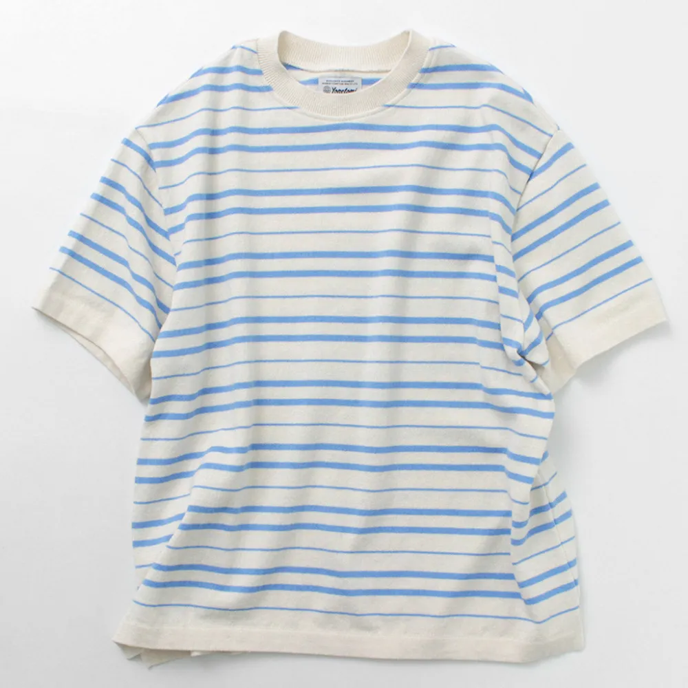 YONETOMI NEW BASIC T-Shirts^/ Light Wave Cotton Knitted Pullover T-shirt