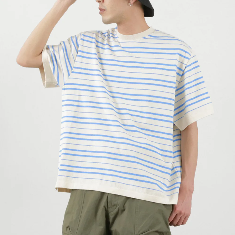 YONETOMI NEW BASIC T-Shirts^/ Light Wave Cotton Knitted Pullover T-shirt