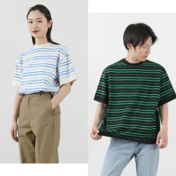 YONETOMI NEW BASIC T-Shirts^/ Light Wave Cotton Knitted Pullover T-shirt