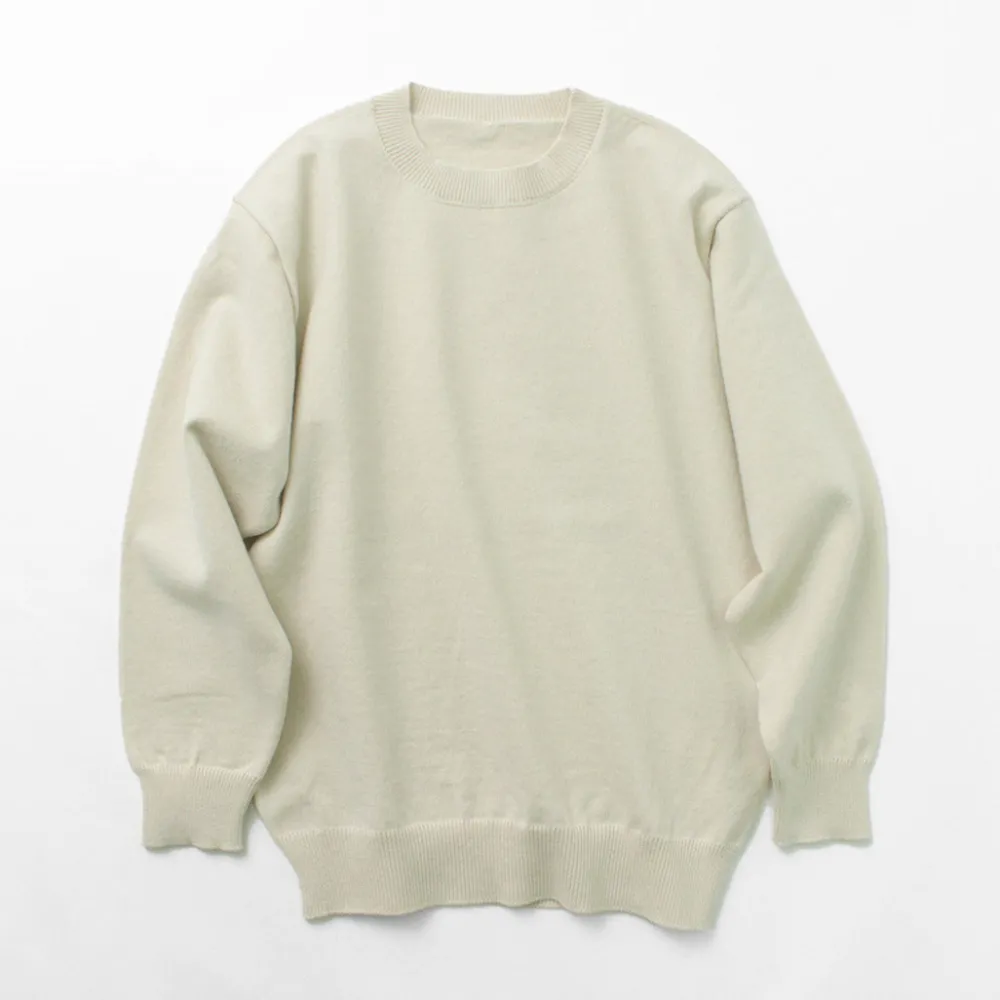 YONETOMI NEW BASIC Knits^/ Rigid Cashmere Knit Pullover beige