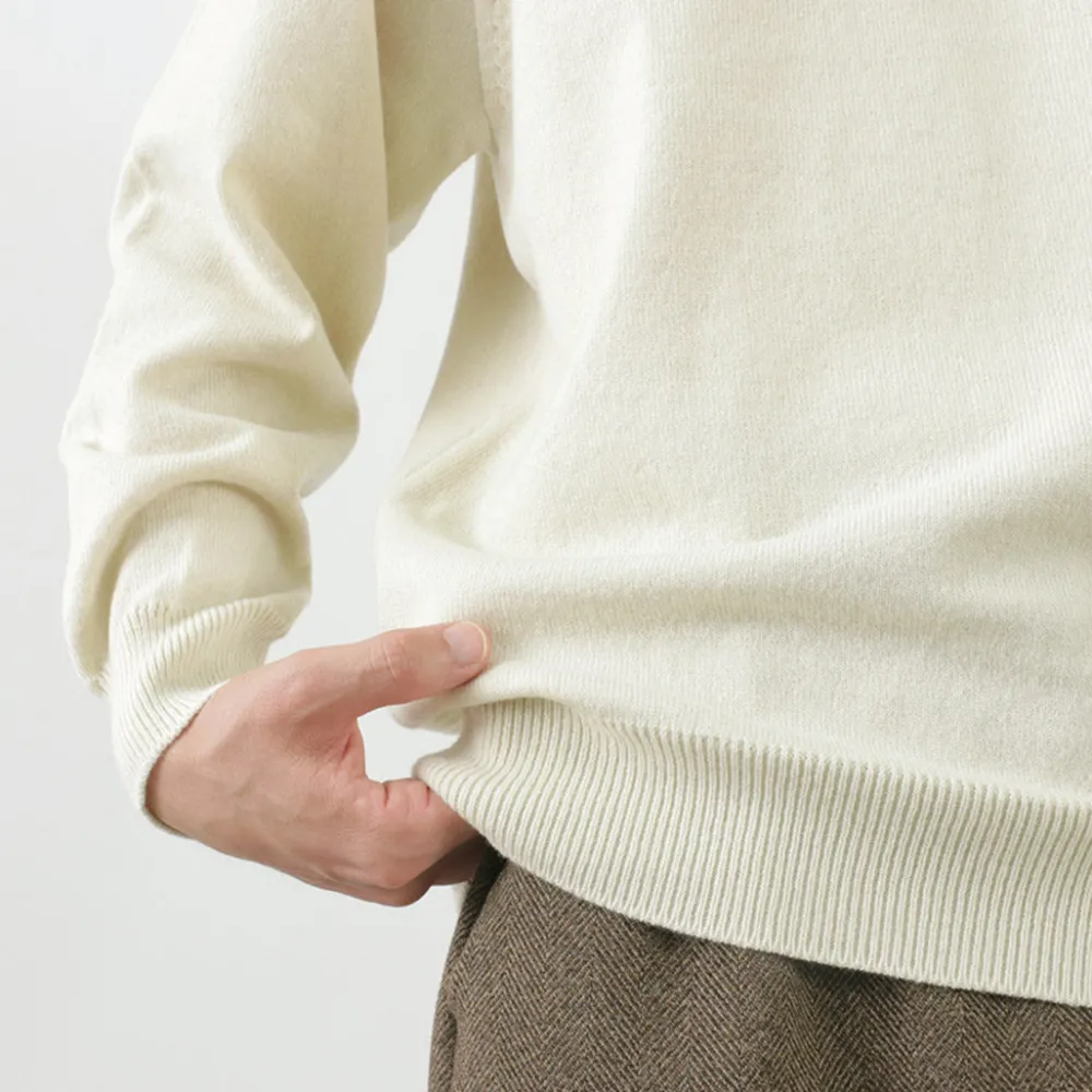 YONETOMI NEW BASIC Knits^/ Rigid Cashmere Knit Pullover beige
