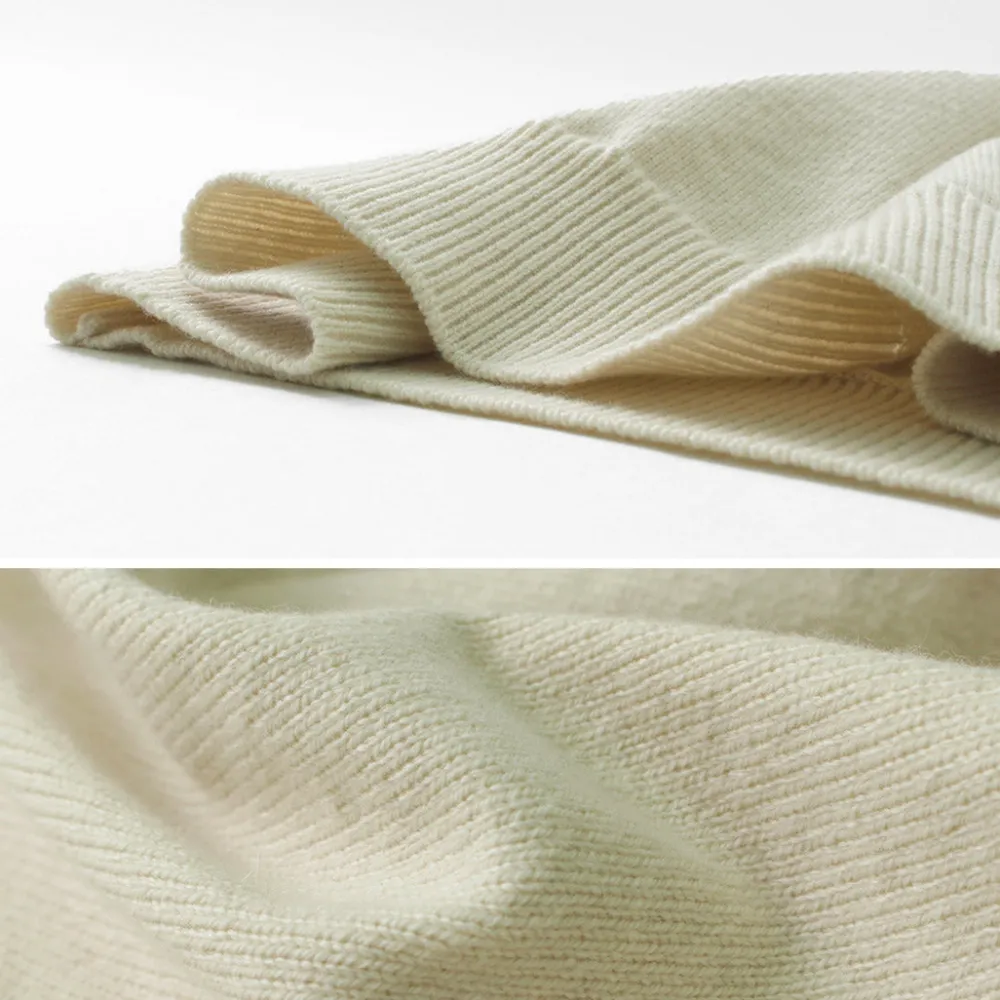 YONETOMI NEW BASIC Knits^/ Rigid Cashmere Knit Pullover beige