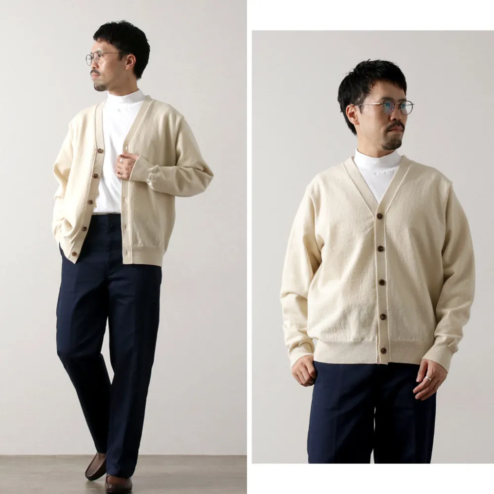 YONETOMI NEW BASIC Cardigans^/ Rigid Cashmere Knit Cardigan kinari