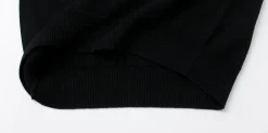 YONETOMI NEW BASIC Knits^/ Rigid Cashmere Knit Pullover Garment Dyed black