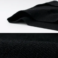 YONETOMI NEW BASIC Knits^/ Rigid Cashmere Knit Pullover Garment Dyed black