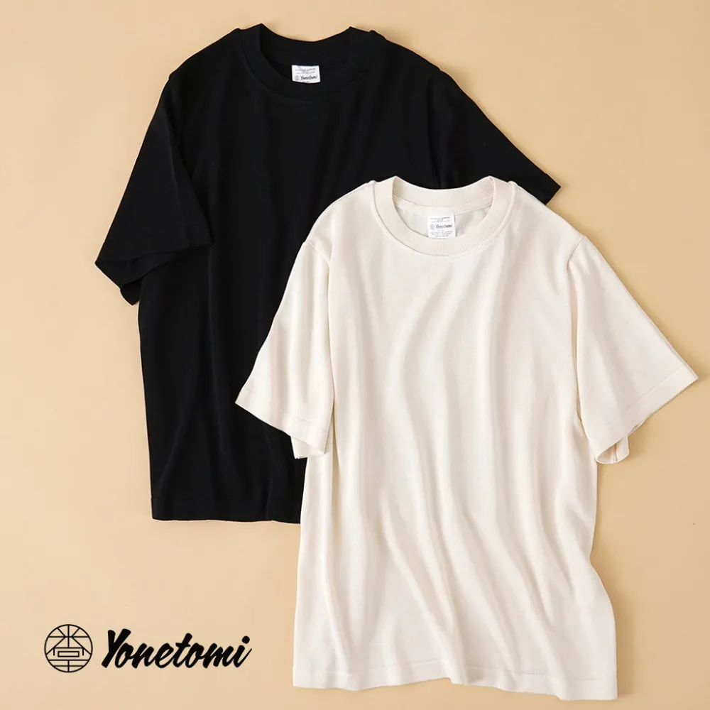 YONETOMI NEW BASIC T-Shirts^/ Silk Knit T-Shirt
