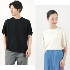 YONETOMI NEW BASIC T-Shirts^/ Silk Knit T-Shirt