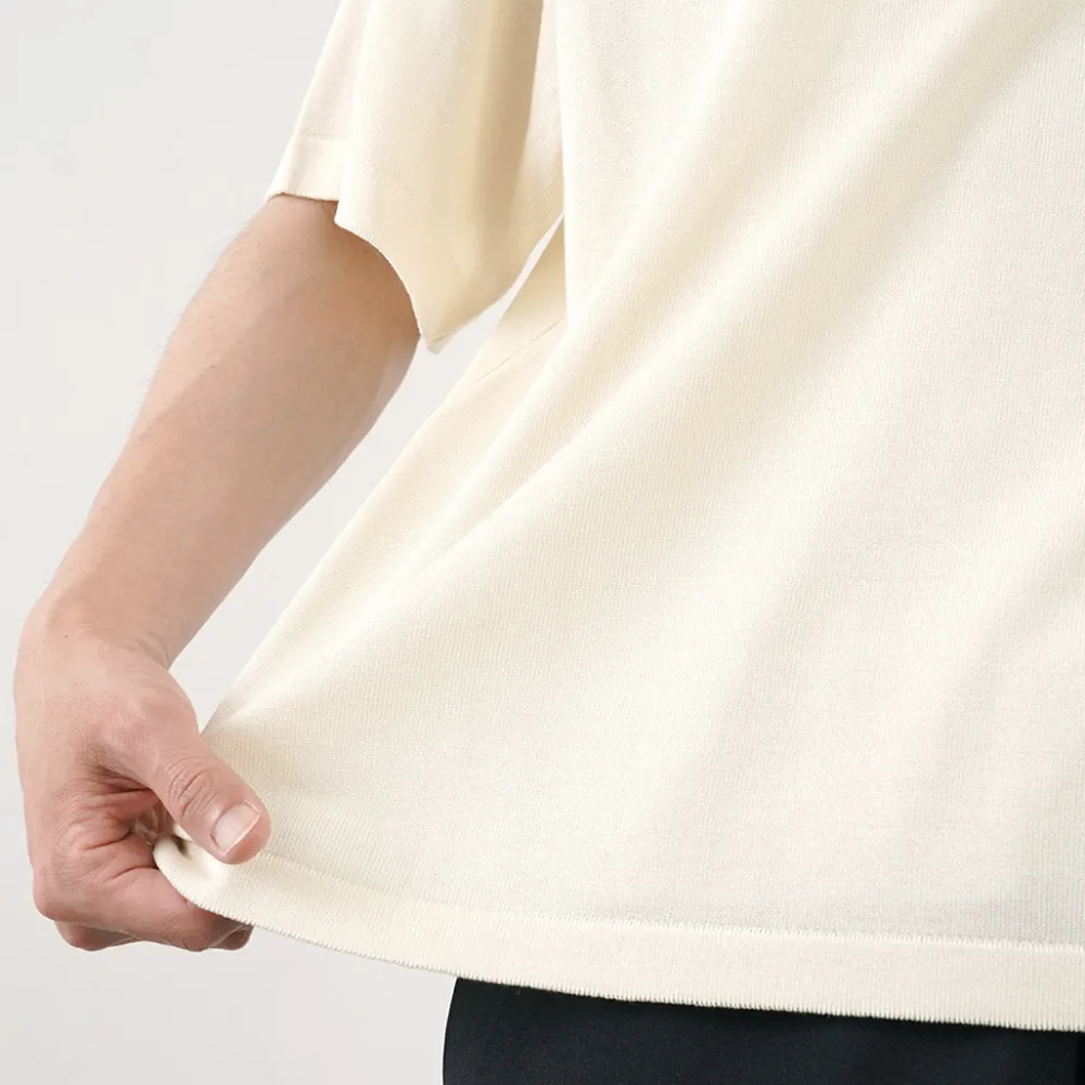 YONETOMI NEW BASIC T-Shirts^/ Silk Knit T-Shirt