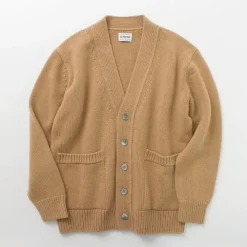 YONETOMI NEW BASIC Cardigans^/ Soft lamb wool knit cardigan